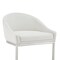 Armen Living Atherik Bar Stool in Brushed Stainless Steel with White Faux Leather 840254335790 - alternate 8